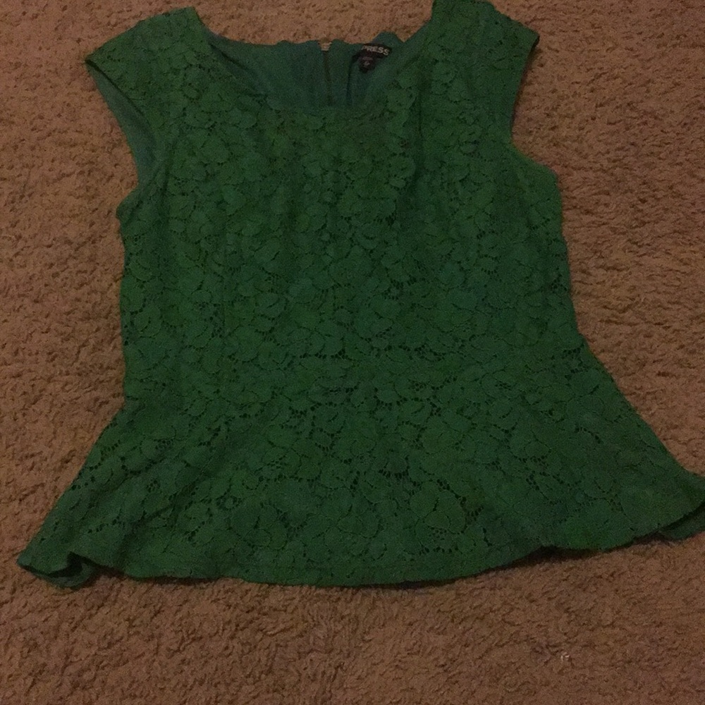 Green lace top